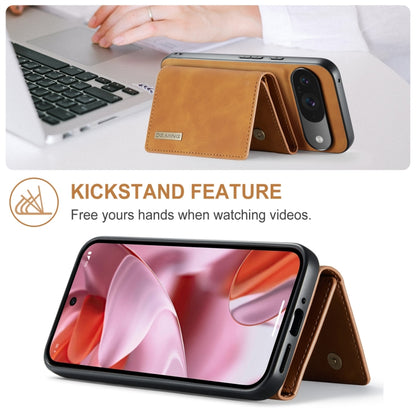 For Google Pixel 9 / 9 Pro DG.MING M1 Series 3-Fold Multi Card Wallet + Magnetic Phone Case(Brown) - Google Cases by DG.MING | Online Shopping South Africa | PMC Jewellery | Buy Now Pay Later Mobicred