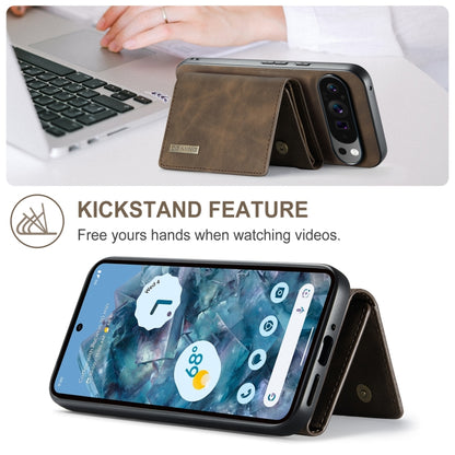 For Google Pixel 9 Pro XL DG.MING M1 Series 3-Fold Multi Card Wallet + Magnetic Phone Case(Coffee) - Google Cases by DG.MING | Online Shopping South Africa | PMC Jewellery | Buy Now Pay Later Mobicred