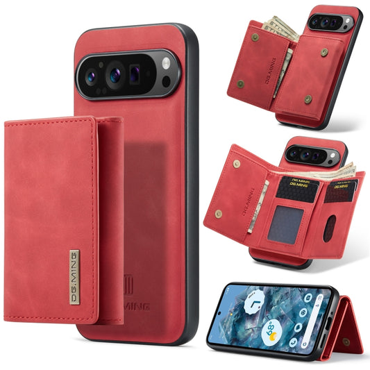 For Google Pixel 9 Pro XL DG.MING M1 Series 3-Fold Multi Card Wallet + Magnetic Phone Case(Red) - Google Cases by DG.MING | Online Shopping South Africa | PMC Jewellery | Buy Now Pay Later Mobicred