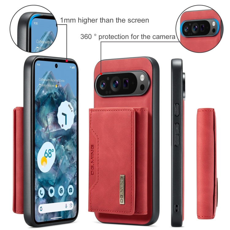 For Google Pixel 9 Pro XL DG.MING M2 Series 3-Fold Multi Card Bag + Magnetic Phone Case(Red) - free shipping - PMC Jewellery - Order now!