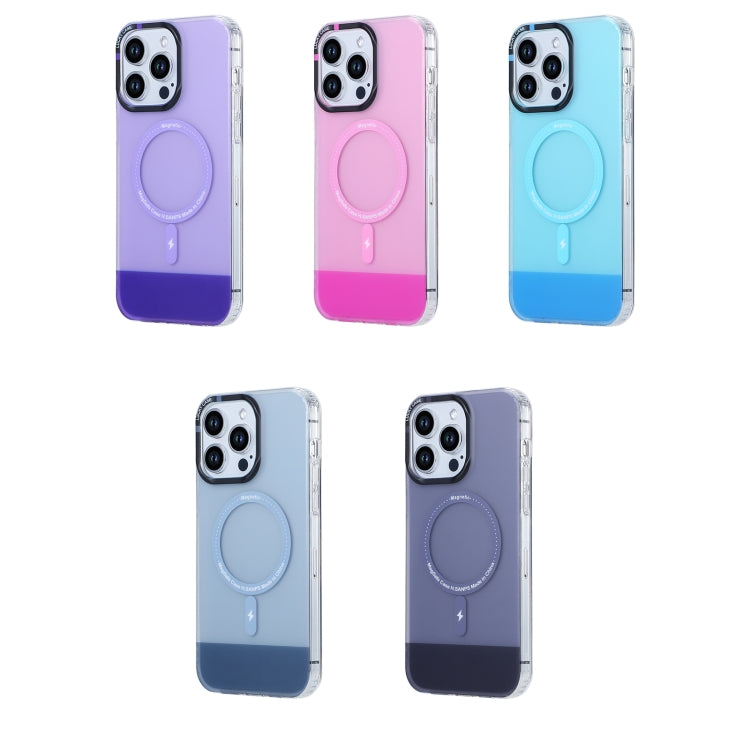 For iPhone 14 Pro PC + TPU IMD MagSafe Magnetic Phone Case(Grey) - iPhone 14 Pro Cases by PMC TechLife | Online Shopping South Africa | PMC TechLife