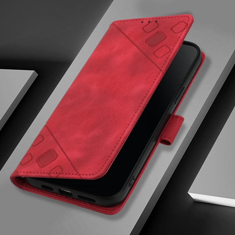 For Xiaomi Redmi K70 / K70 Pro Skin Feel Embossed Leather Phone Case(Red) - K70 Cases by PMC Jewellery | Online Shopping South Africa | PMC Jewellery | Buy Now Pay Later Mobicred