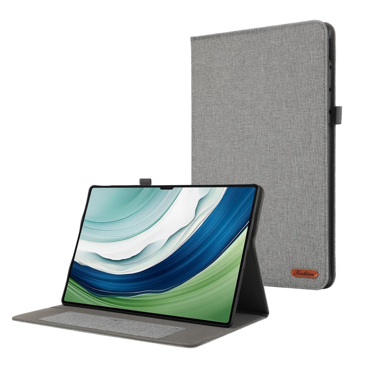 For Huawei MatePad Pro 12.2 2024 Fabric Leather Tablet Case(Grey) - Huawei by PMC Jewellery | Online Shopping South Africa | PMC Jewellery | Buy Now Pay Later Mobicred