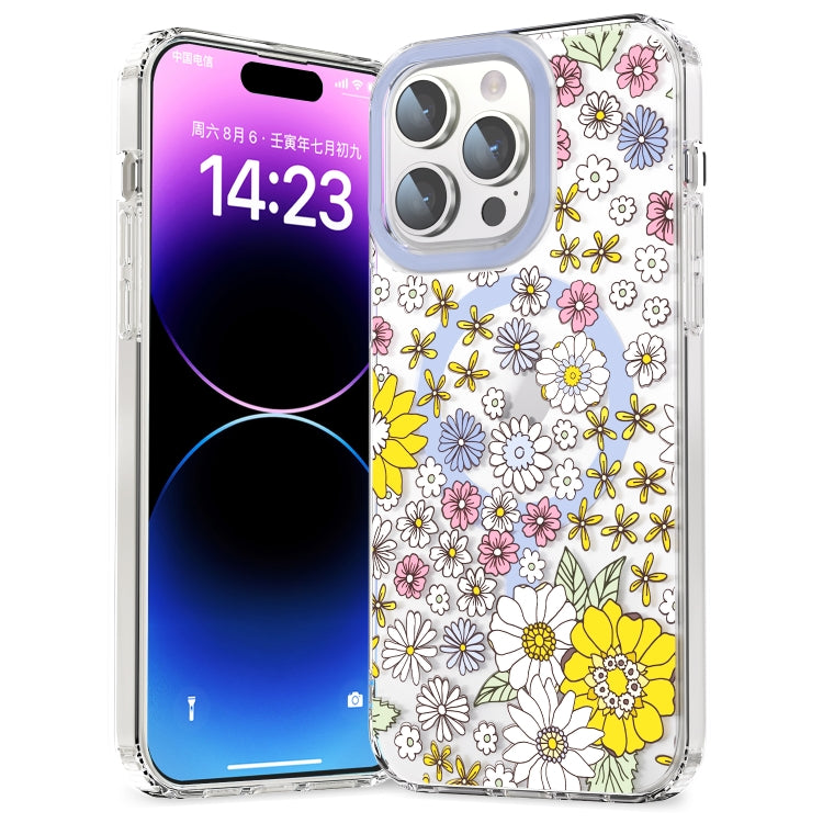 For iPhone 14 Pro MagSafe Magnetic TPU Phone Case(Little Flower) - iPhone 14 Pro Cases by PMC Jewellery | Online Shopping South Africa | PMC Jewellery