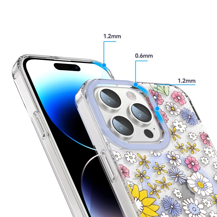 For iPhone 14 Pro MagSafe Magnetic TPU Phone Case(Little Flower) - iPhone 14 Pro Cases by PMC TechLife | Online Shopping South Africa | PMC TechLife