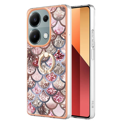 For Xiaomi Redmi Note 13 Pro 4G/Poco M6 Pro 4G Electroplating IMD TPU Phone Case with Ring(Pink Scales) - Note 13 Pro Cases by PMC Jewellery | Online Shopping South Africa | PMC Jewellery | Buy Now Pay Later Mobicred