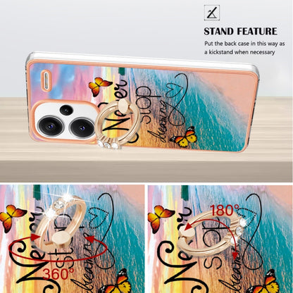 For Xiaomi Redmi Note 13 Pro+ 5G Electroplating IMD TPU Phone Case with Ring(Dream Butterfly) - Note 13 Pro+ Cases by PMC Jewellery | Online Shopping South Africa | PMC Jewellery | Buy Now Pay Later Mobicred