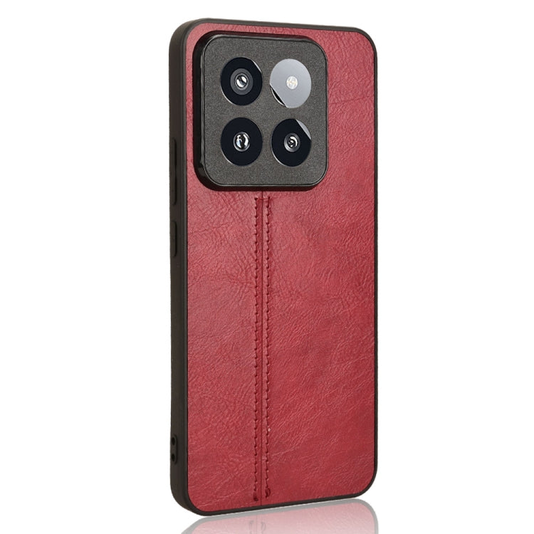 For Xiaomi 14 Pro Sewing Cow Pattern Skin PC + PU + TPU Phone Case(Red) - 14 Pro Cases by PMC TechLife | Online Shopping South Africa | PMC TechLife | Buy Now Pay Later Mobicred