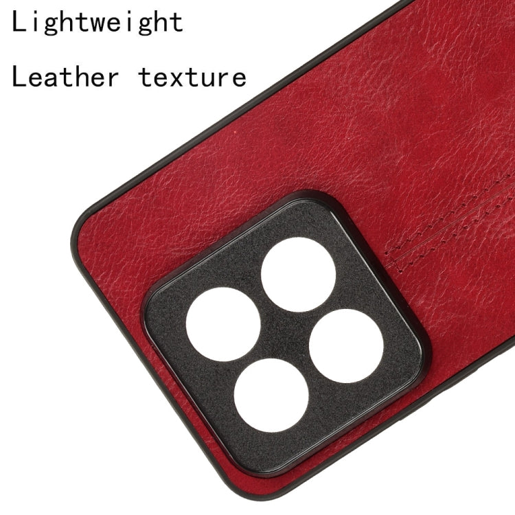 For Xiaomi 14 Pro Sewing Cow Pattern Skin PC + PU + TPU Phone Case(Red) - 14 Pro Cases by PMC TechLife | Online Shopping South Africa | PMC TechLife | Buy Now Pay Later Mobicred