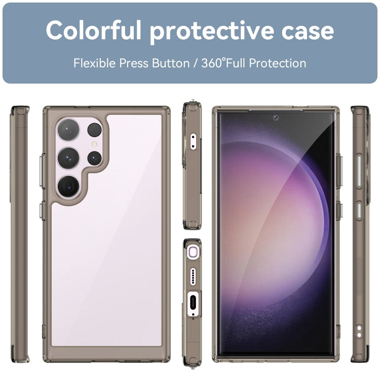 For Samsung Galaxy S24 Ultra 5G Colorful Series Acrylic + TPU Phone Case(Transparent Grey) - Galaxy S24 Ultra 5G Cases by PMC Jewellery | Online Shopping South Africa | PMC Jewellery