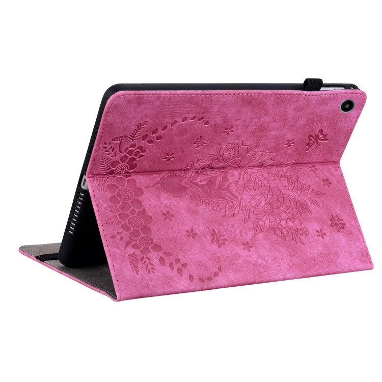 For Huawei MatePad SE 10.4 Butterfly Rose Embossed Leather Tablet Case(Rose Red) - Huawei Cases by PMC TechLife | Online Shopping South Africa | PMC TechLife | Buy Now Pay Later Mobicred