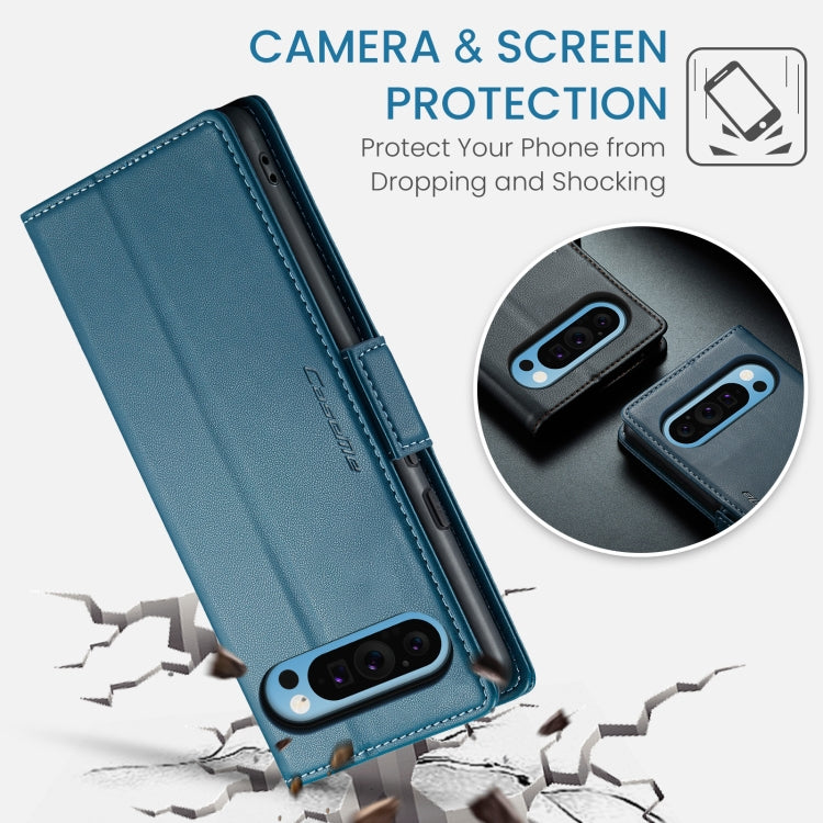 For Google Pixel 9 Pro XL CaseMe 023 Butterfly Buckle Litchi Texture RFID Anti-theft Leather Phone Case(Blue) - Google Cases by CaseMe | Online Shopping South Africa | PMC Jewellery | Buy Now Pay Later Mobicred