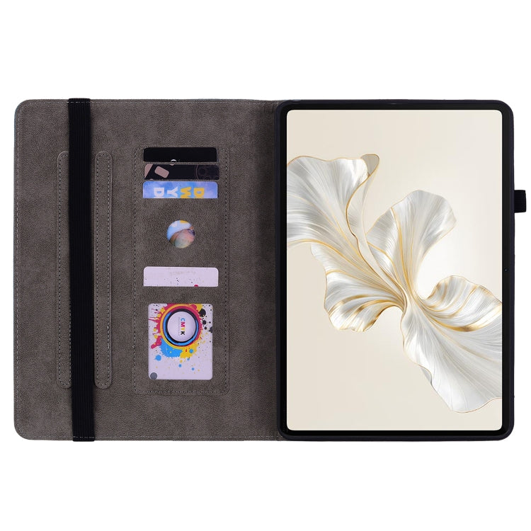 For Honor Pad 9 12.1 Butterfly Rose Embossed Leather Tablet Case(Green) - Honor by PMC TechLife | Online Shopping South Africa | PMC TechLife | Buy Now Pay Later Mobicred