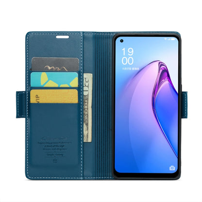 For OPPO F21 Pro 5G Globa/Reno8 Z Global CaseMe 023 Butterfly Buckle Litchi Texture RFID Anti-theft Leather Phone Case(Blue) - OPPO Cases by CaseMe | Online Shopping South Africa | PMC Jewellery | Buy Now Pay Later Mobicred