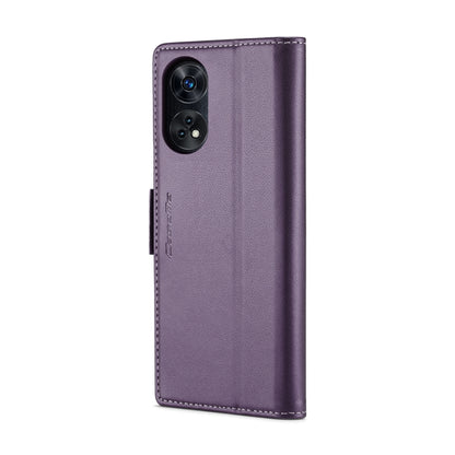 For OPPO Reno8 T 4G CaseMe 023 Butterfly Buckle Litchi Texture RFID Anti-theft Leather Phone Case(Pearly Purple) - OPPO Cases by CaseMe | Online Shopping South Africa | PMC Jewellery | Buy Now Pay Later Mobicred