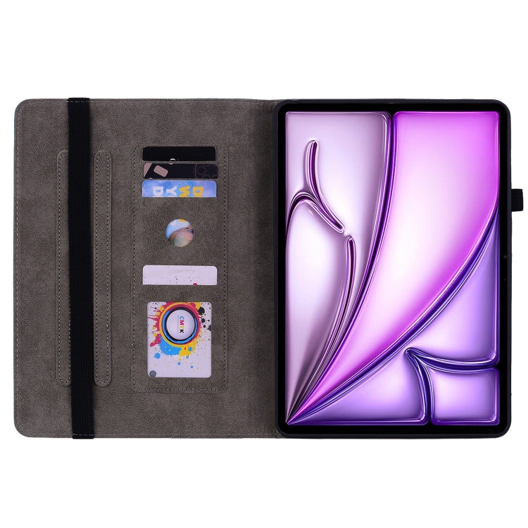 For iPad Air 11 2024 Butterfly Rose Embossed Leather Smart Tablet Case(Rose Red) - iPad Air 11 2024 Cases by PMC TechLife | Online Shopping South Africa | PMC TechLife | Buy Now Pay Later Mobicred