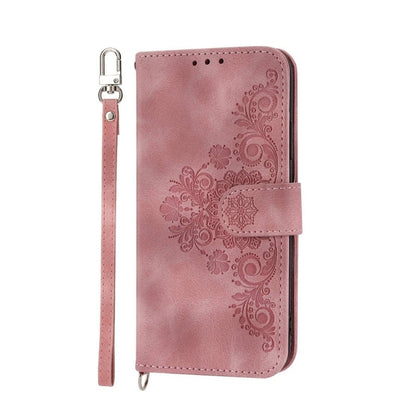 For Huawei Pura 70 Skin-feel Flowers Embossed Wallet Leather Phone Case(Pink) - Huawei Cases by PMC Jewellery | Online Shopping South Africa | PMC Jewellery | Buy Now Pay Later Mobicred