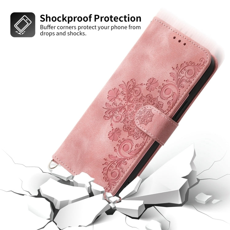 For Honor Magic6 Pro Skin-feel Flowers Embossed Wallet Leather Phone Case(Pink) - Honor Cases by PMC Jewellery | Online Shopping South Africa | PMC Jewellery | Buy Now Pay Later Mobicred