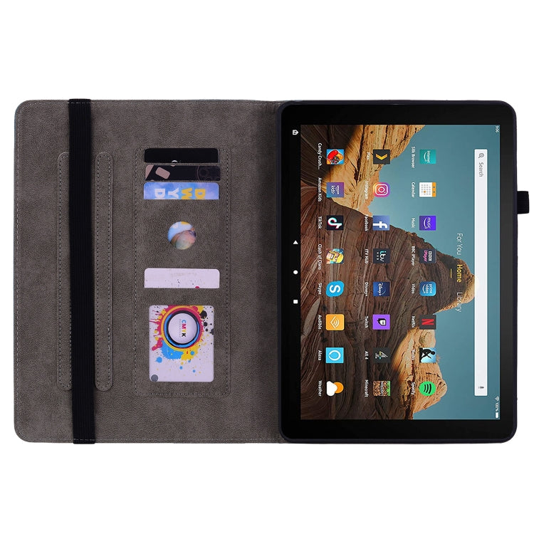 For Amazon Kindle Fire HD10 2019 / 2017 Butterfly Rose Embossed Leather Smart Tablet Case(Green) - Amazon by PMC TechLife | Online Shopping South Africa | PMC TechLife | Buy Now Pay Later Mobicred