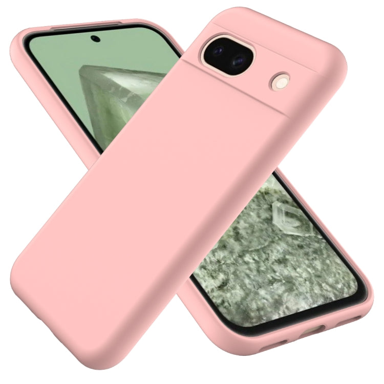 For Google Pixel 8a Pure Color Liquid Silicone Shockproof Phone Case(Pink) - free shipping - PMC TechLife - Order now!