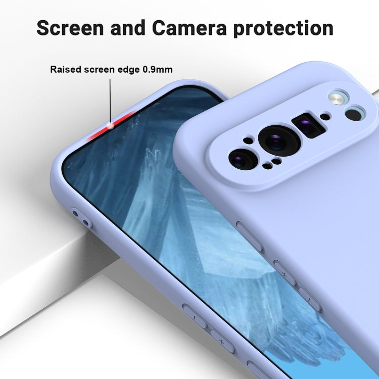 For Google Pixel 9 Pro XL Pure Color Liquid Silicone Shockproof Phone Case(Purple) - Google Cases by PMC TechLife | Online Shopping South Africa | PMC TechLife | Buy Now Pay Later Mobicred