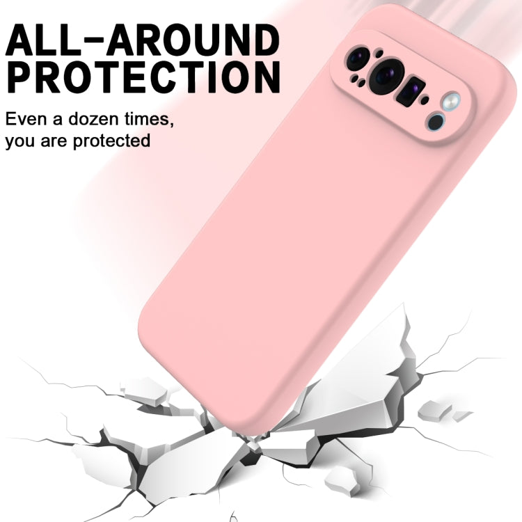 For Google Pixel 9 Pro XL Pure Color Liquid Silicone Shockproof Phone Case(Pink) - Google Cases by PMC TechLife | Online Shopping South Africa | PMC TechLife | Buy Now Pay Later Mobicred