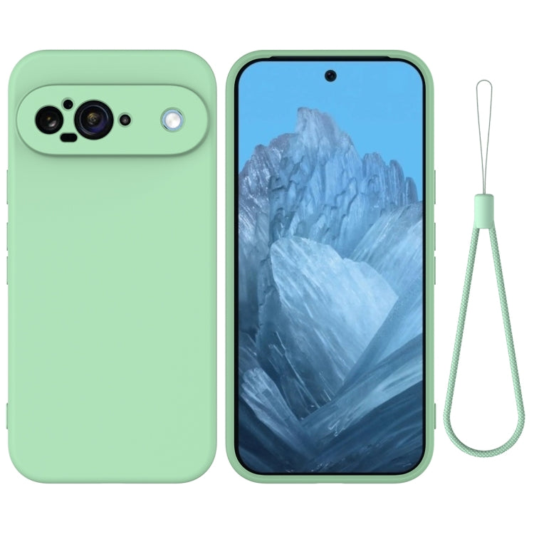 For Google Pixel 9 Pure Color Liquid Silicone Shockproof Phone Case(Green) - Google Cases by PMC Jewellery | Online Shopping South Africa | PMC Jewellery | Buy Now Pay Later Mobicred