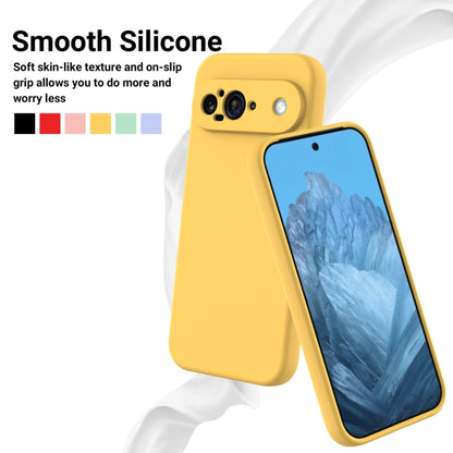 For Google Pixel 9 Pure Color Liquid Silicone Shockproof Phone Case(Yellow) - Google Cases by PMC Jewellery | Online Shopping South Africa | PMC Jewellery | Buy Now Pay Later Mobicred