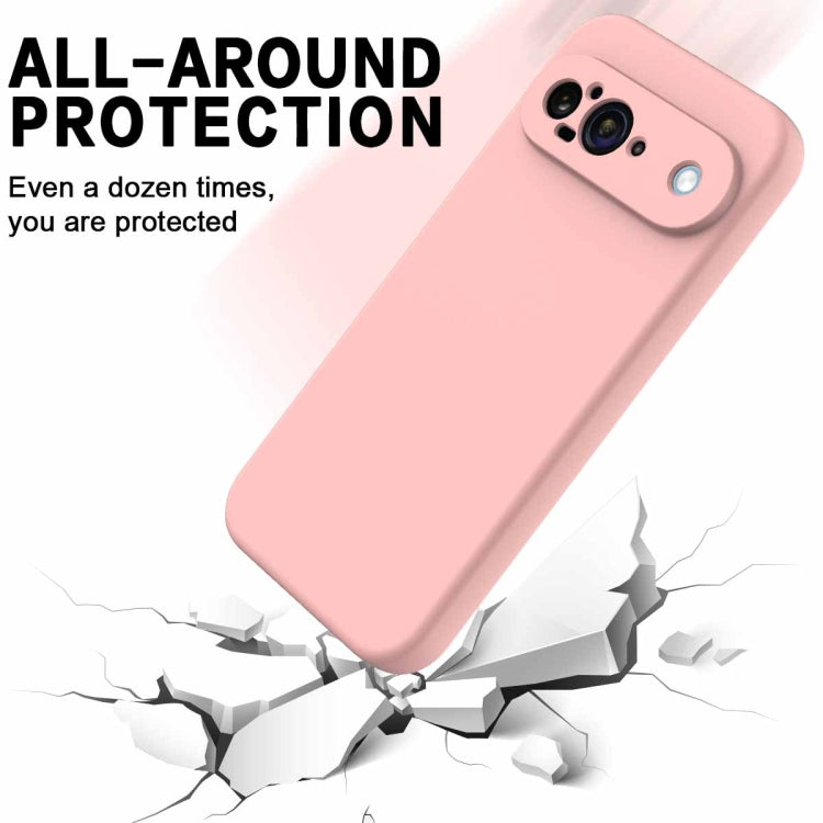 For Google Pixel 9 Pure Color Liquid Silicone Shockproof Phone Case(Pink) - Google Cases by PMC Jewellery | Online Shopping South Africa | PMC Jewellery | Buy Now Pay Later Mobicred