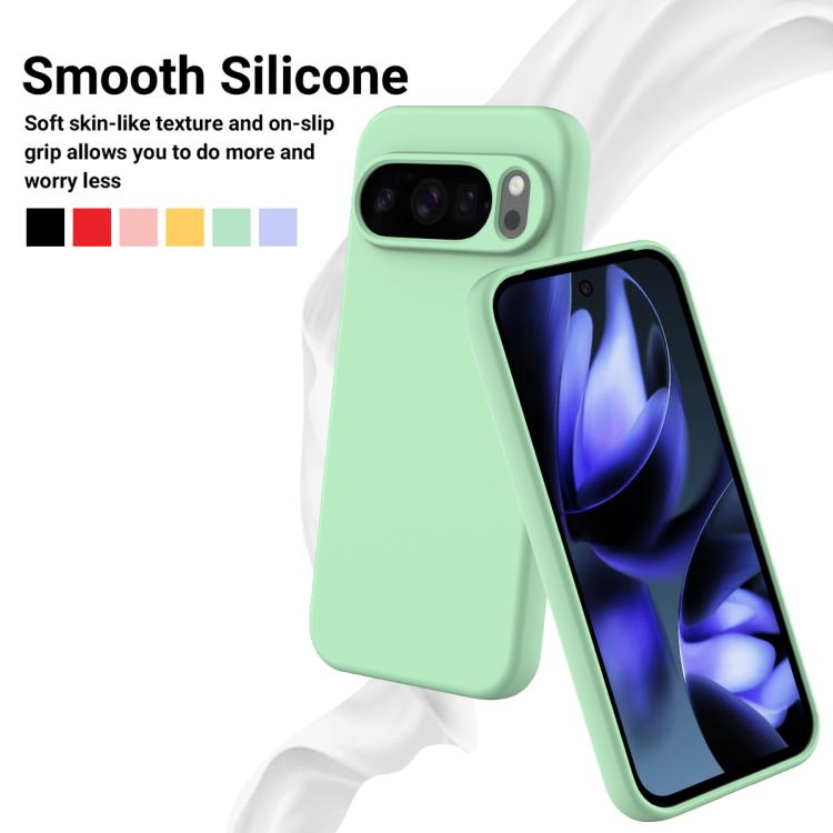 For Google Pixel 10 Pro XL Pure Color Liquid Silicone Shockproof Phone Case(Green) - free shipping - PMC TechLife - Order now!