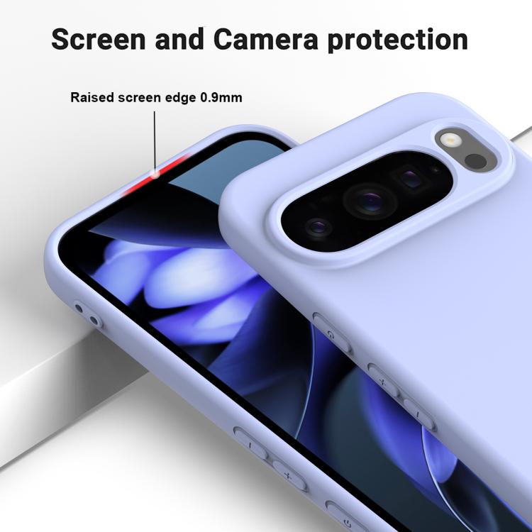 For Google Pixel 10 Pro Pure Color Liquid Silicone Shockproof Phone Case(Purple) - free shipping - PMC TechLife - Order now!