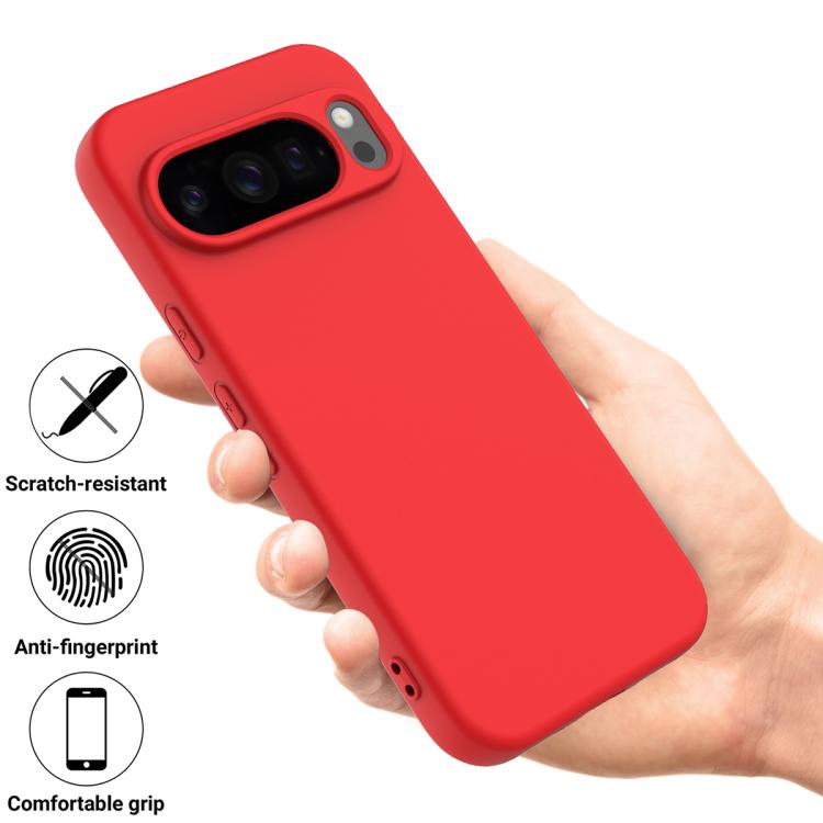 For Google Pixel 10 Pro Pure Color Liquid Silicone Shockproof Phone Case(Red) - free shipping - PMC TechLife - Order now!