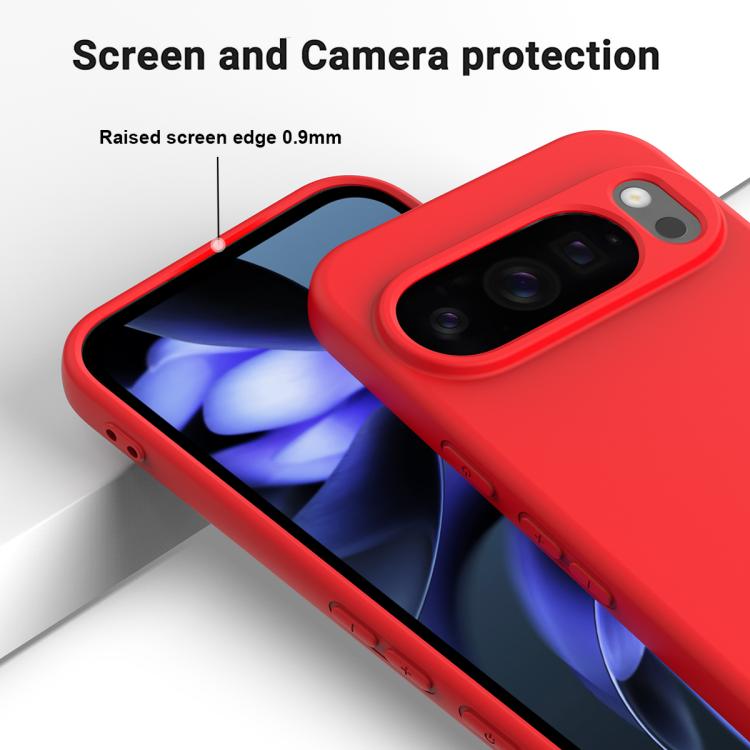 For Google Pixel 10 Pro Pure Color Liquid Silicone Shockproof Phone Case(Red) - free shipping - PMC TechLife - Order now!