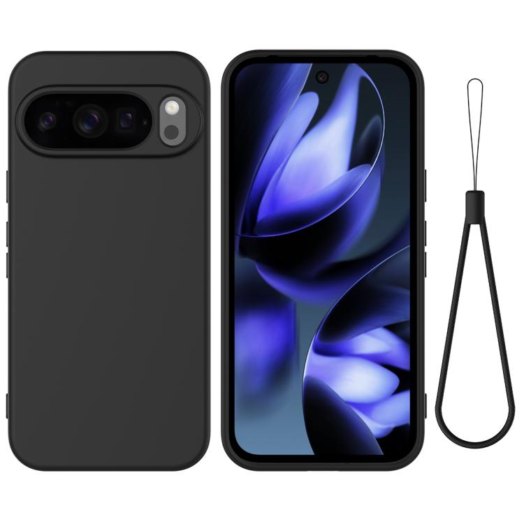 For Google Pixel 10 Pro Pure Color Liquid Silicone Shockproof Phone Case(Black) - free shipping - PMC TechLife - Order now!