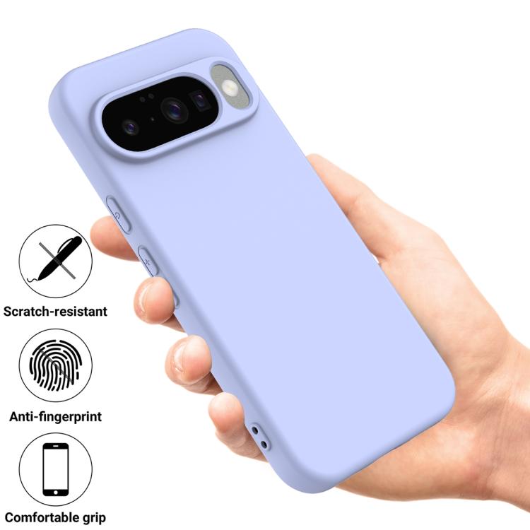 For Google Pixel 10 Pure Color Liquid Silicone Shockproof Phone Case(Purple) - free shipping - PMC TechLife - Order now!
