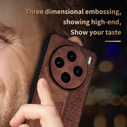 For vivo X100 AZNS 3D Embossed Skin Feel Phone Case(Brown) - X100 Cases by AZNS | Online Shopping South Africa | PMC Jewellery | Buy Now Pay Later Mobicred