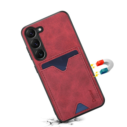 For Samsung Galaxy S24 5G Denior PU Back Cover Card Slot Holder Phone Case(Red) - Galaxy S24 5G Cases by Denior | Online Shopping South Africa | PMC Jewellery | Buy Now Pay Later Mobicred