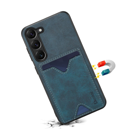 For Samsung Galaxy S24 5G Denior PU Back Cover Card Slot Holder Phone Case(Blue) - Galaxy S24 5G Cases by Denior | Online Shopping South Africa | PMC Jewellery | Buy Now Pay Later Mobicred