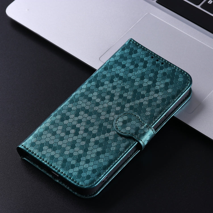 For Google Pixel 9 Pro XL Honeycomb Dot Texture Leather Phone Case(Green) - Google Cases by PMC TechLife | Online Shopping South Africa | PMC TechLife | Buy Now Pay Later Mobicred