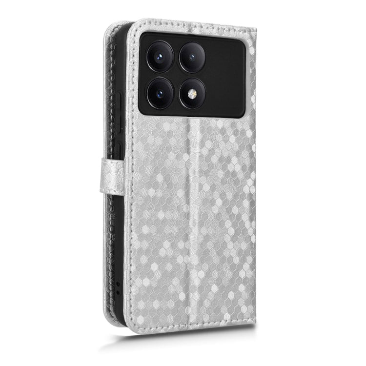 For Xiaomi Redmi K70 5G / K70 Pro 5G Honeycomb Dot Texture Leather Phone Case(Silver) - K70 Pro Cases by PMC Jewellery | Online Shopping South Africa | PMC Jewellery | Buy Now Pay Later Mobicred