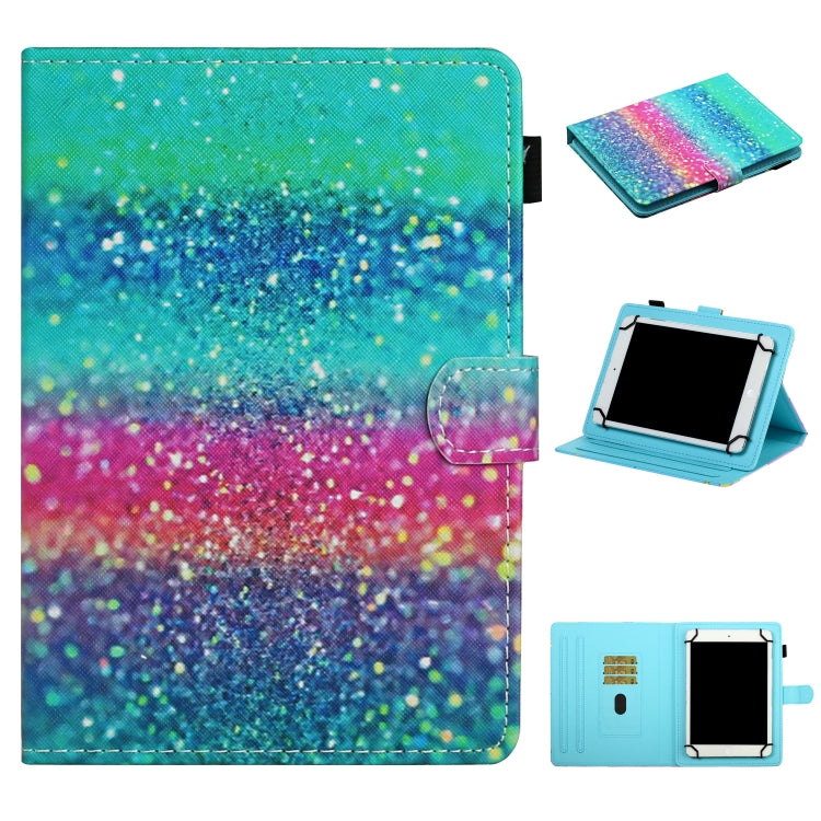 For 10 inch Universal Tablet PC Colored Drawing Pattern Horizontal Flip Leather Case with Holder & Card Slots(Colored Sand) - 10 - 11 inch by PMC TechLife | Online Shopping South Africa | PMC TechLife | Buy Now Pay Later Mobicred
