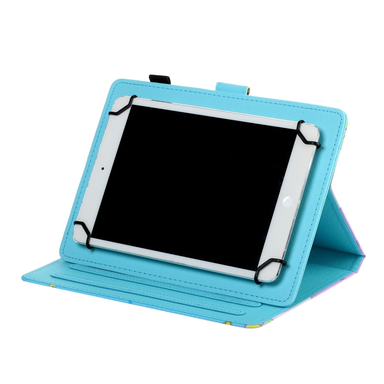 For 10 inch Universal Tablet PC Colored Drawing Pattern Horizontal Flip Leather Case with Holder & Card Slots(Colored Sand) - 10 - 11 inch by PMC TechLife | Online Shopping South Africa | PMC TechLife | Buy Now Pay Later Mobicred