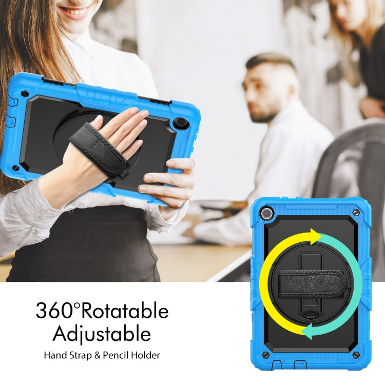 For Lenovo Tab M10 10.1 Gen 3rd Silicone Hybrid PC Tablet Case with Shoulder Strap(Light Blue) - Lenovo by PMC TechLife | Online Shopping South Africa | PMC TechLife | Buy Now Pay Later Mobicred