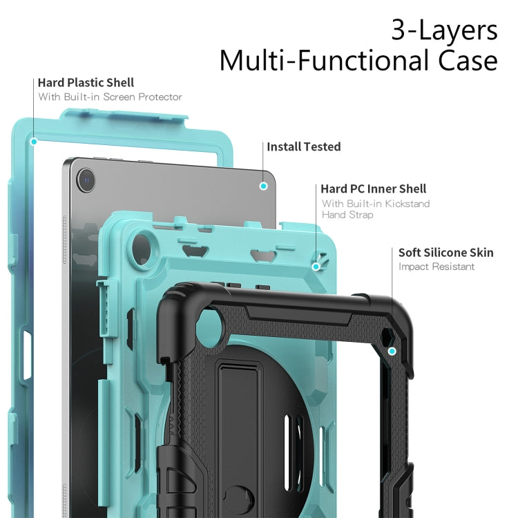 For Lenovo Tab M10 10.1 Gen 3rd Silicone Hybrid PC Tablet Case with Shoulder Strap(Light Blue PC) - Lenovo by PMC TechLife | Online Shopping South Africa | PMC TechLife | Buy Now Pay Later Mobicred