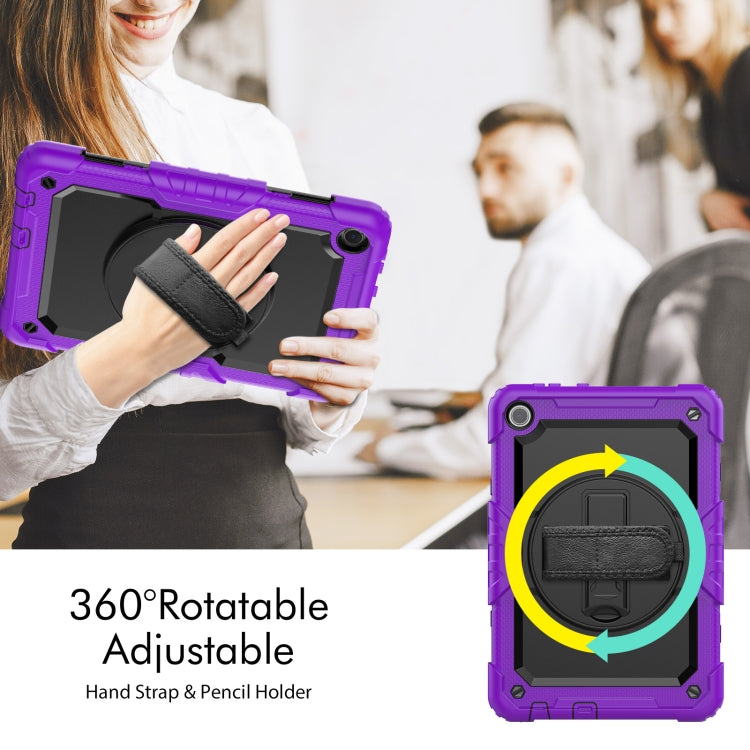 For Lenovo Tab M10 10.1 Gen 3rd Silicone Hybrid PC Tablet Case with Shoulder Strap(Purple) - Lenovo by PMC TechLife | Online Shopping South Africa | PMC TechLife | Buy Now Pay Later Mobicred