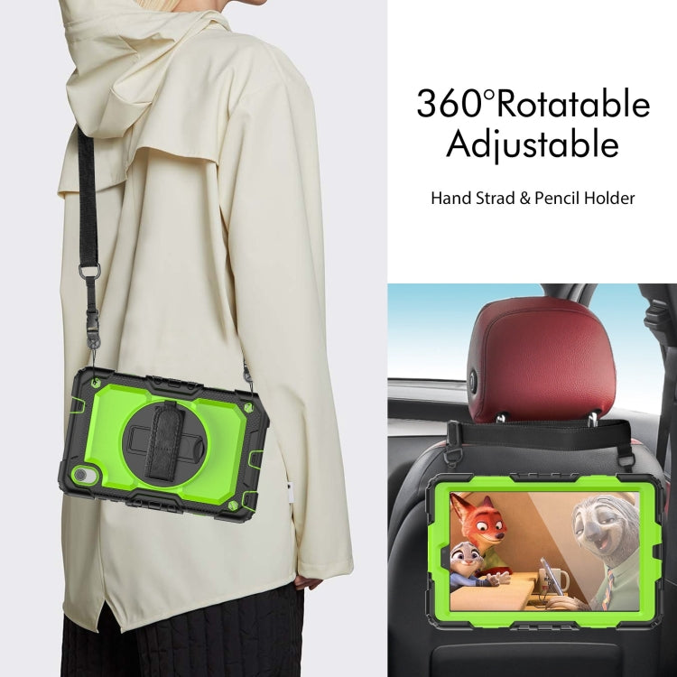 For Lenovo Tab M8 HD 2020/2019 Silicone Hybrid PC Tablet Case with Shoulder Strap(Yellow Green PC) - free shipping - PMC TechLife - Order now!