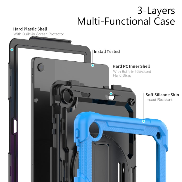 For Lenovo Tab M10 Plus 10.6 Gen 3rd Silicone Hybrid PC Tablet Case with Shoulder Strap(Light Blue) - Lenovo by PMC TechLife | Online Shopping South Africa | PMC TechLife | Buy Now Pay Later Mobicred