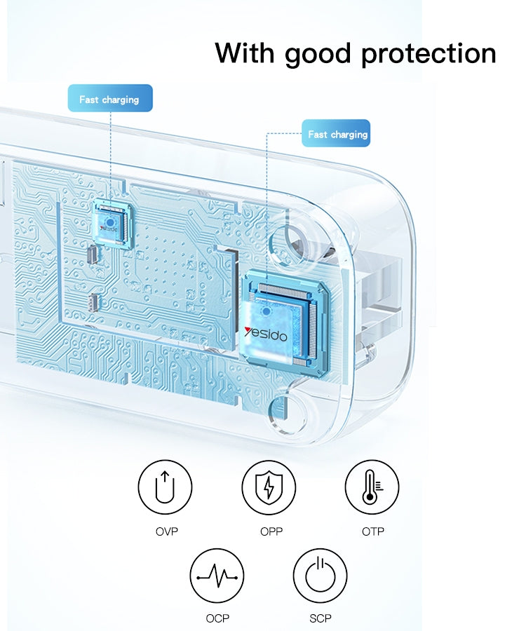 Yesido MC-18 PD 20W + QC 3.0 3250W High Power Fast Charging Socket(EU Plug) - Extension Socket by Yesido | Online Shopping South Africa | PMC Jewellery | Buy Now Pay Later Mobicred