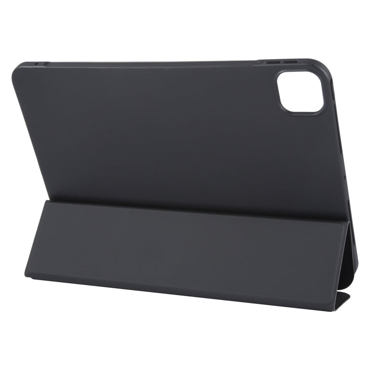 For iPad Air 11 2025 / 2024 GEBEI 3-folding Holder Shockproof Flip Leather Tablet Case(Black) - iPad Air 11 2025 / 2024 Cases by GEBEI | Online Shopping South Africa | PMC TechLife | Buy Now Pay Later Mobicred