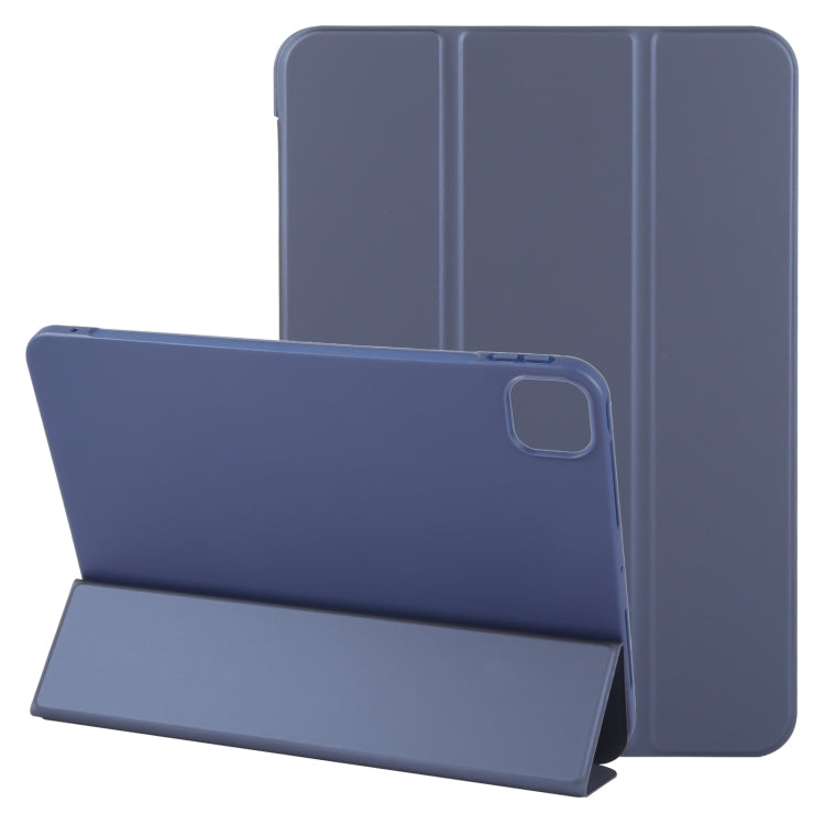 For iPad Air 11 2024 GEBEI 3-folding Holder Shockproof Flip Leather Tablet Case(Dark Blue) - iPad Air 11 2024 Cases by GEBEI | Online Shopping South Africa | PMC Jewellery | Buy Now Pay Later Mobicred